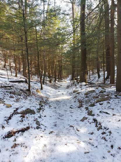 view from the trail on the monument mountain hike in great barrington, massachusetts. located in new england.