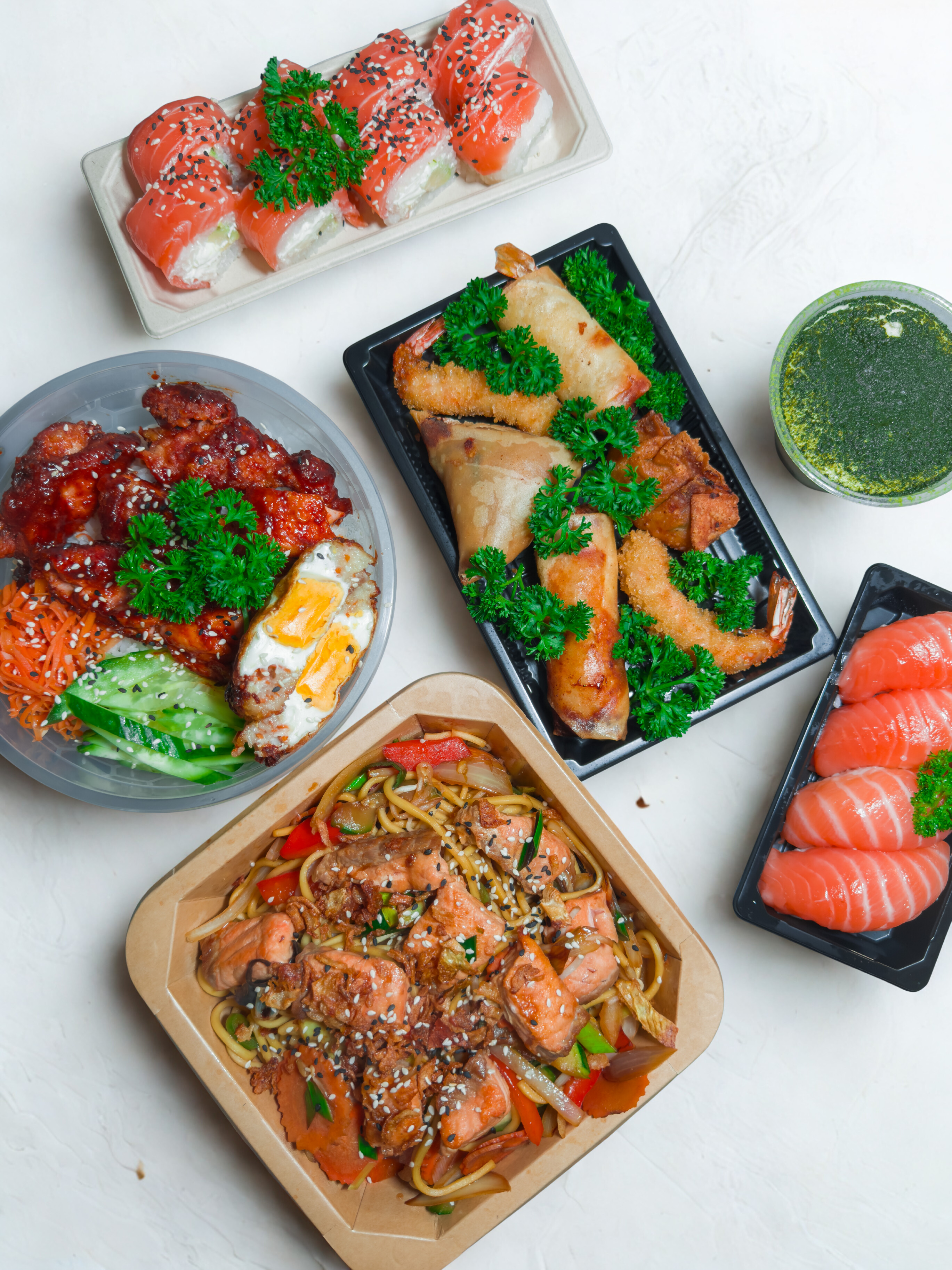 Arranged Food and Objects