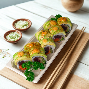Rainbow Rolls Végétarien (8 pièces)