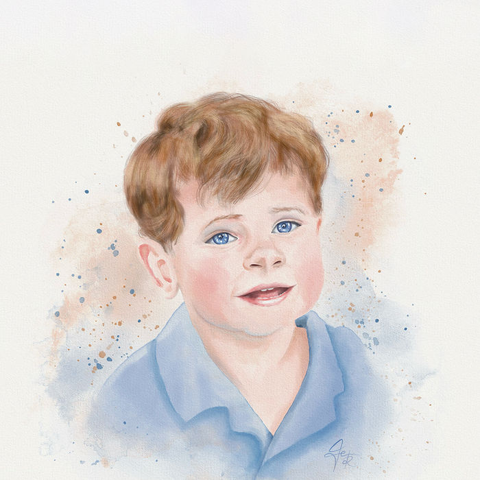 Porträt eines kleinen Jungen mit blonden Haaren