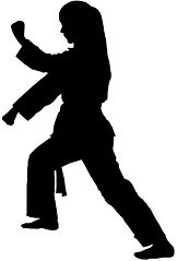 CTK Aimee forward stance black silhouett