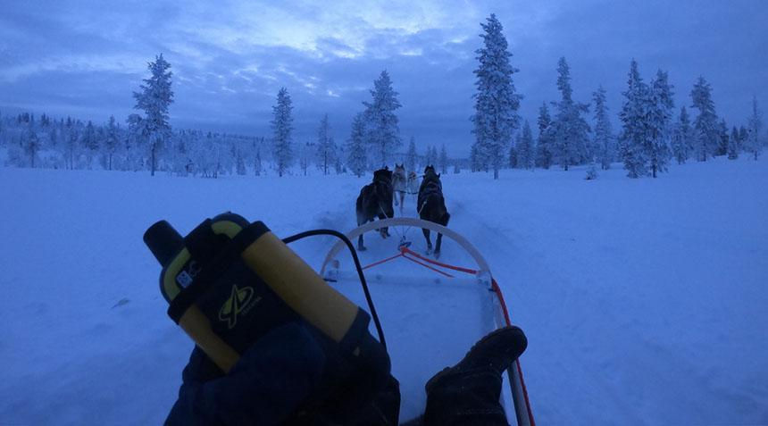 YB3 tracker used in mushing event