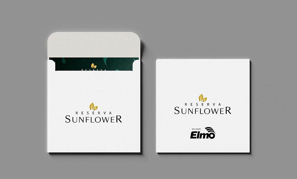 envelope design grafico reserva sunflower