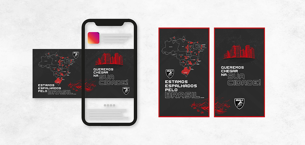 redes sociais bull motors design gráfico