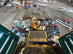 junk being unloaded