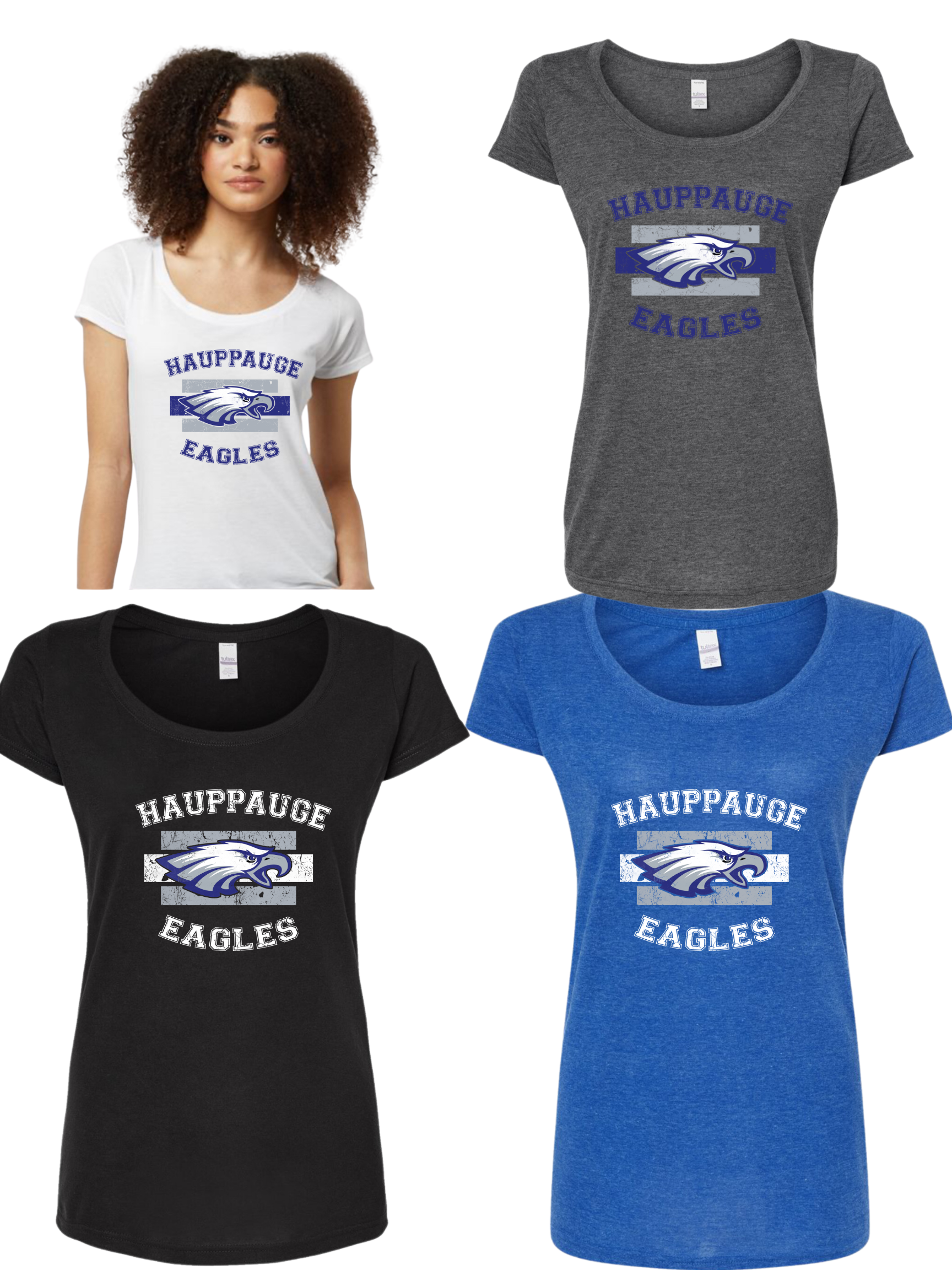 Hauppauge Varsity Eagles Woman's Scoop Tee