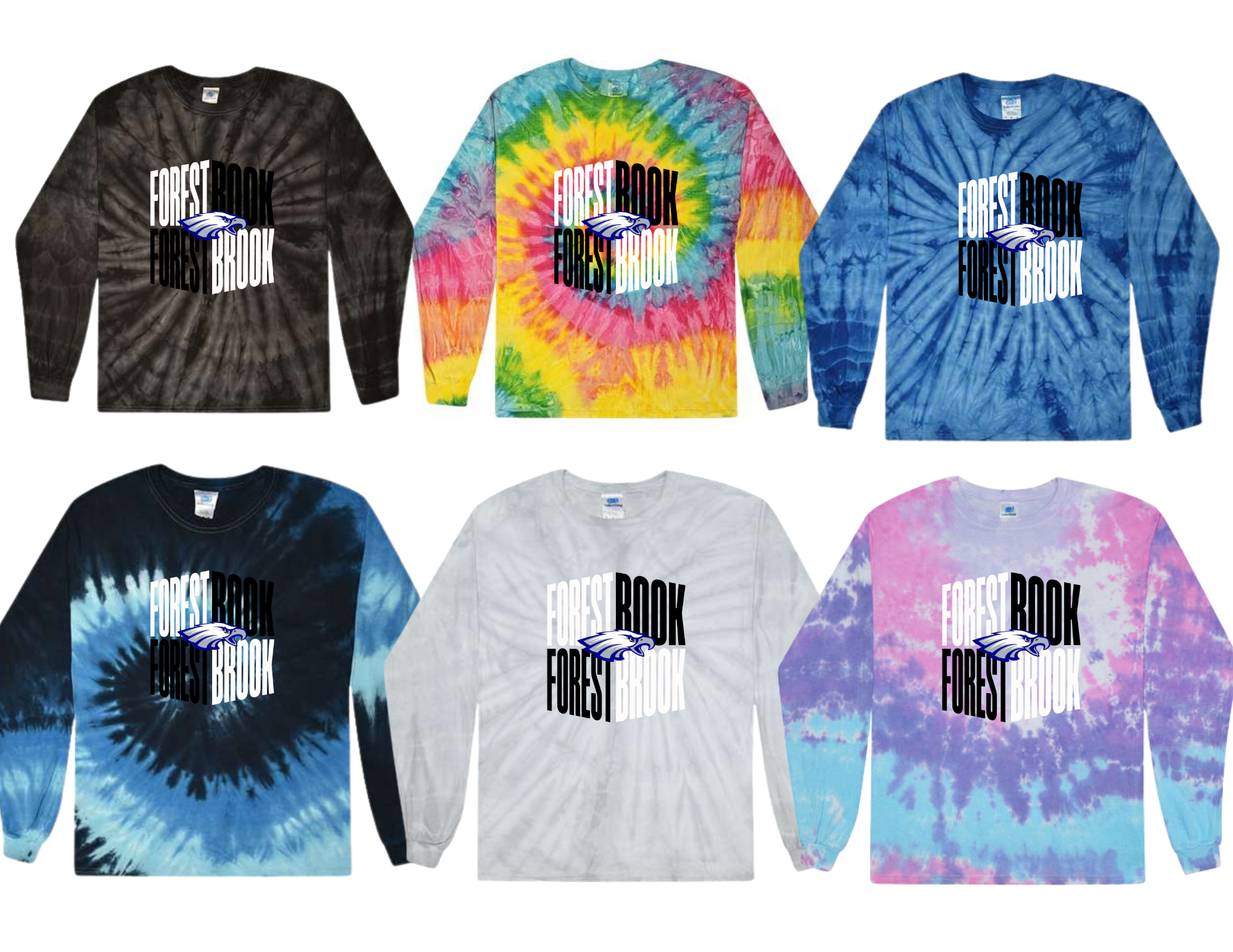 FB Game Day Long Sleeve Tie Dye Shirt