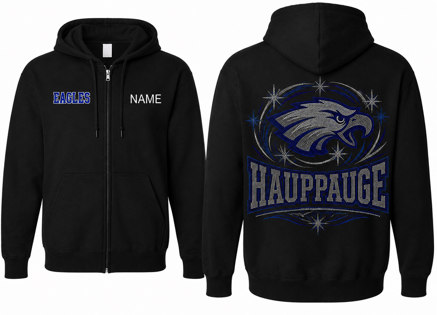 Hauppauge Rhinestone Zip Up