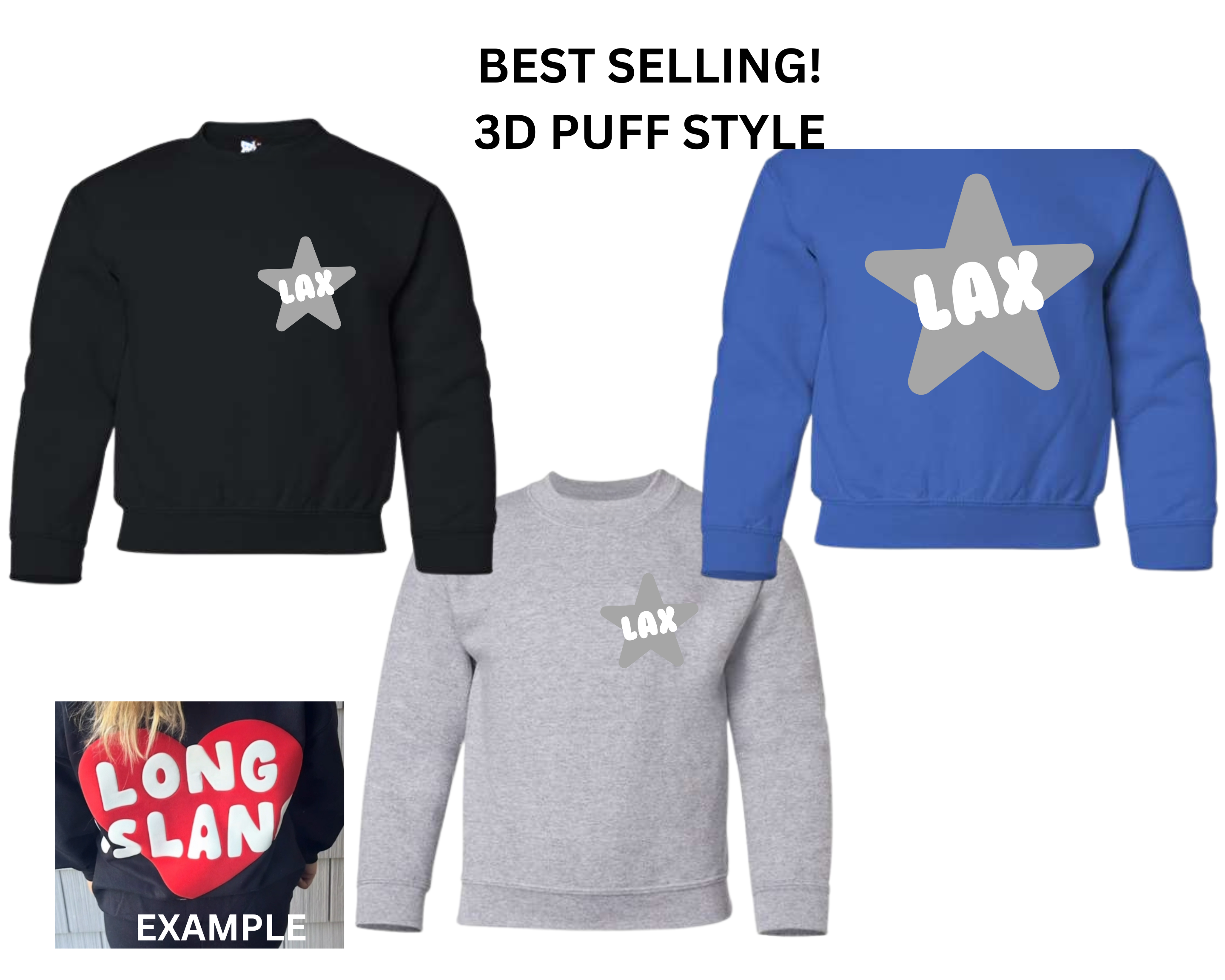 Lax Star Puff Sweatshirt