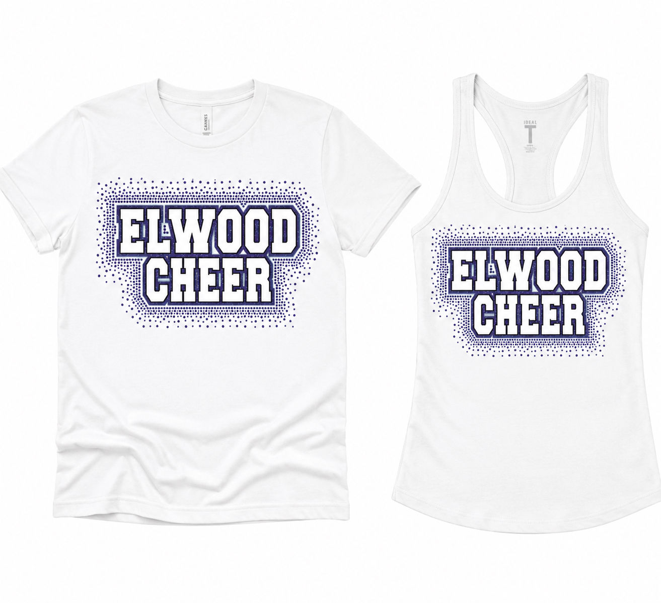Elwood Cheer Puff/Glitter/Rhinestone Tee/Tank