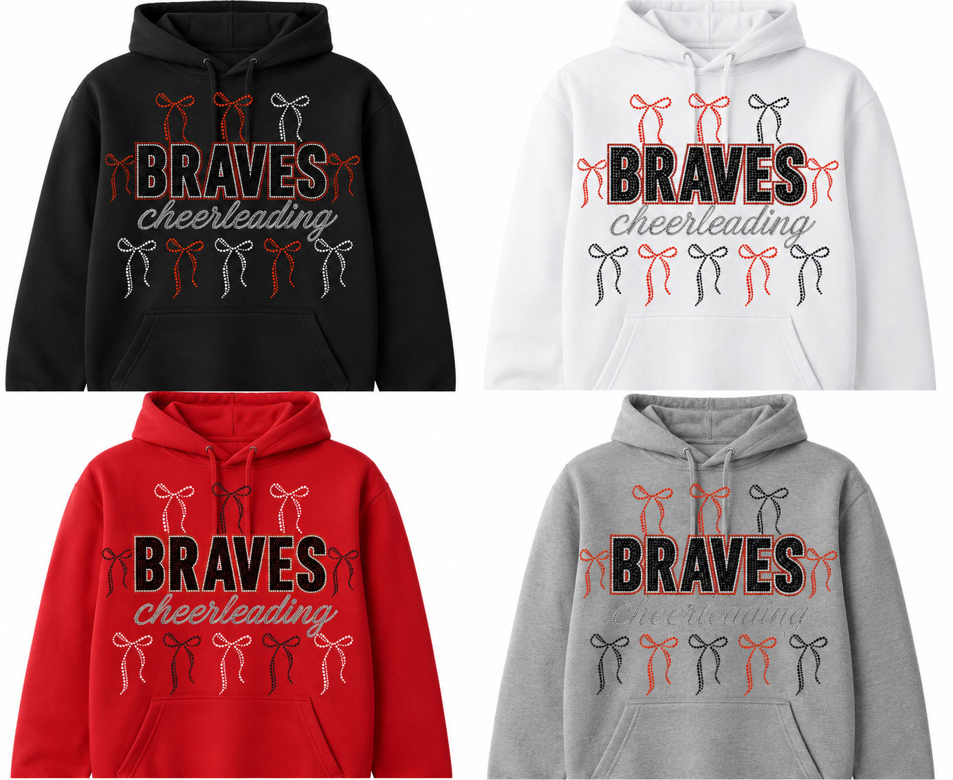 Braves Bows Cheerleading Hoodie/Crew