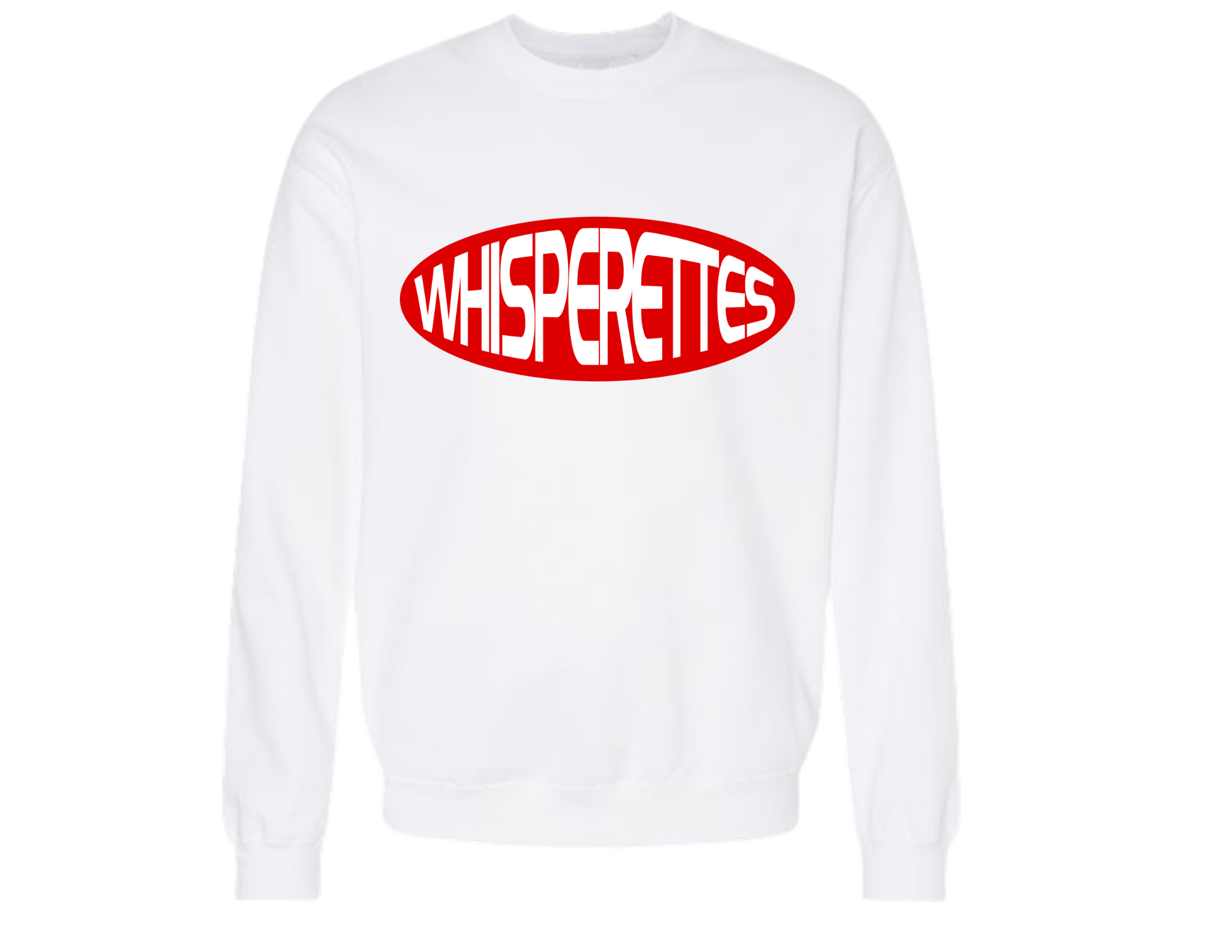 Whisperettes White Crewneck Sweatshirt