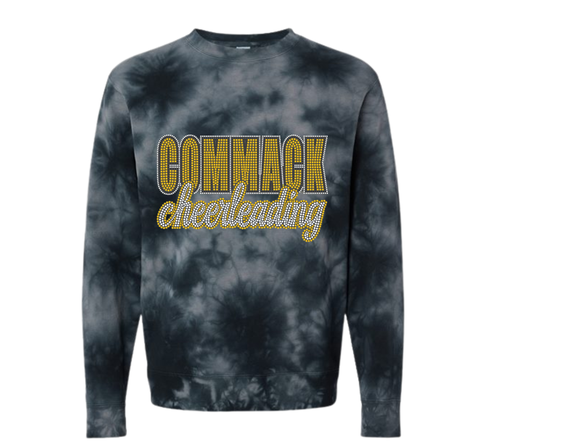 Commack Cheerleading Rhinestone Tie Dye Crew