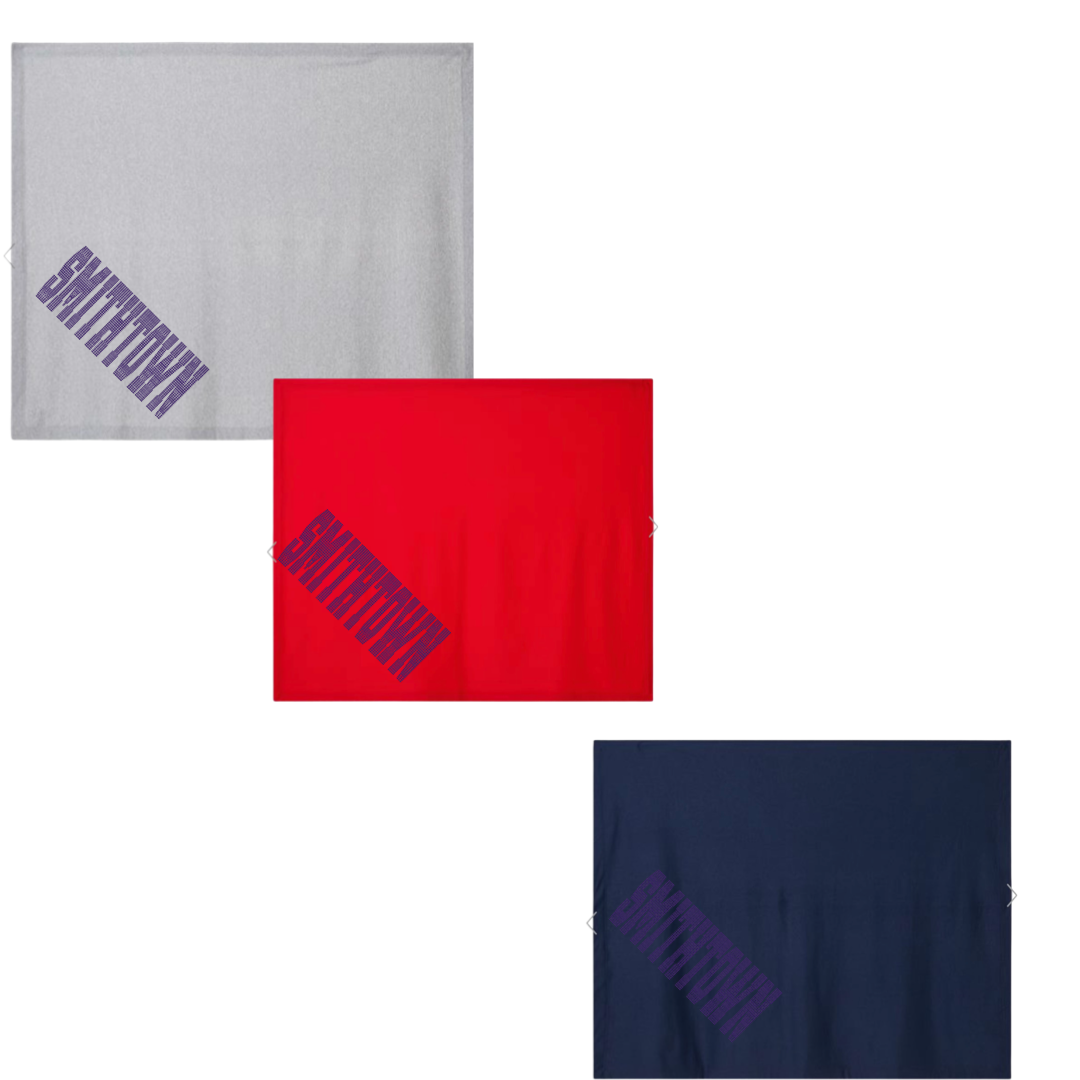 Navy Rhinestone Smithtown Fleece Blanket 