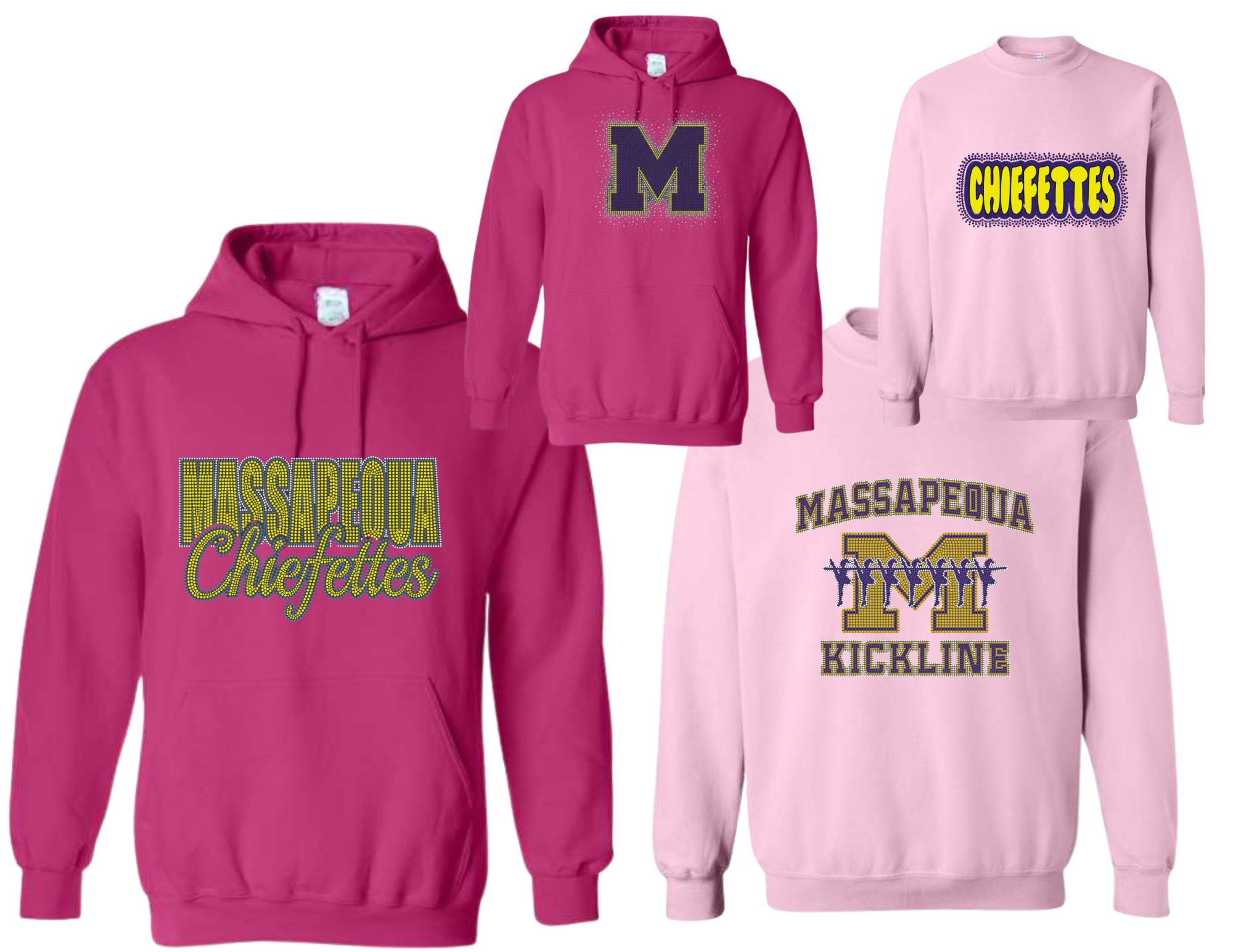 MHS Rhinestone Pink Crews/Hoodies