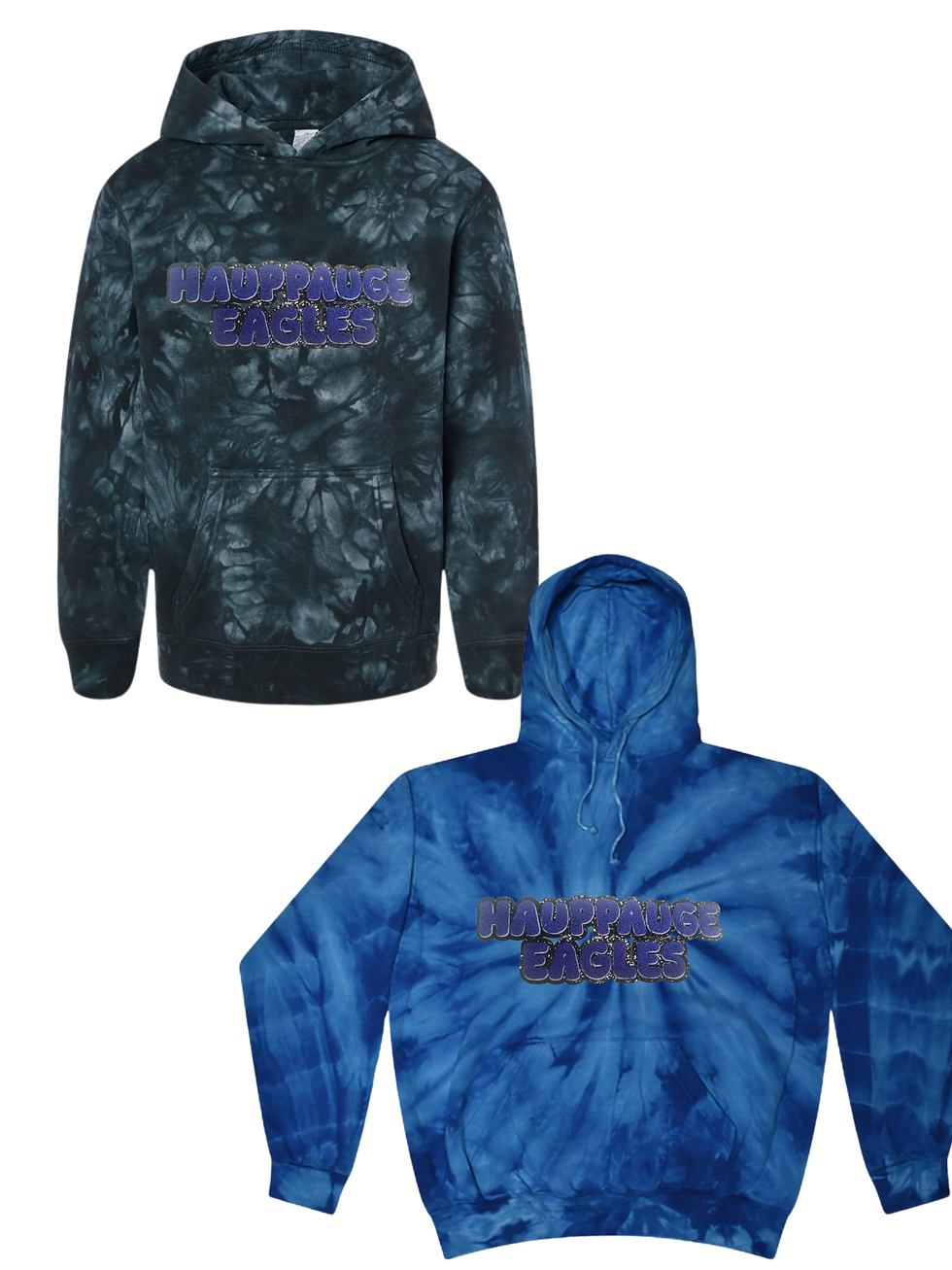 Thumbnail: Hauppauge Eagles Glitter Chenille Patch Crew/Hoodie