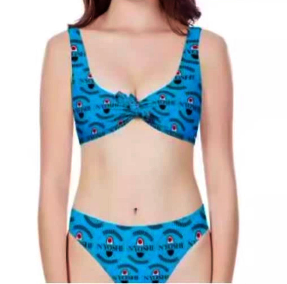 Thumbnail: Stamped Two Piece Swim Wear