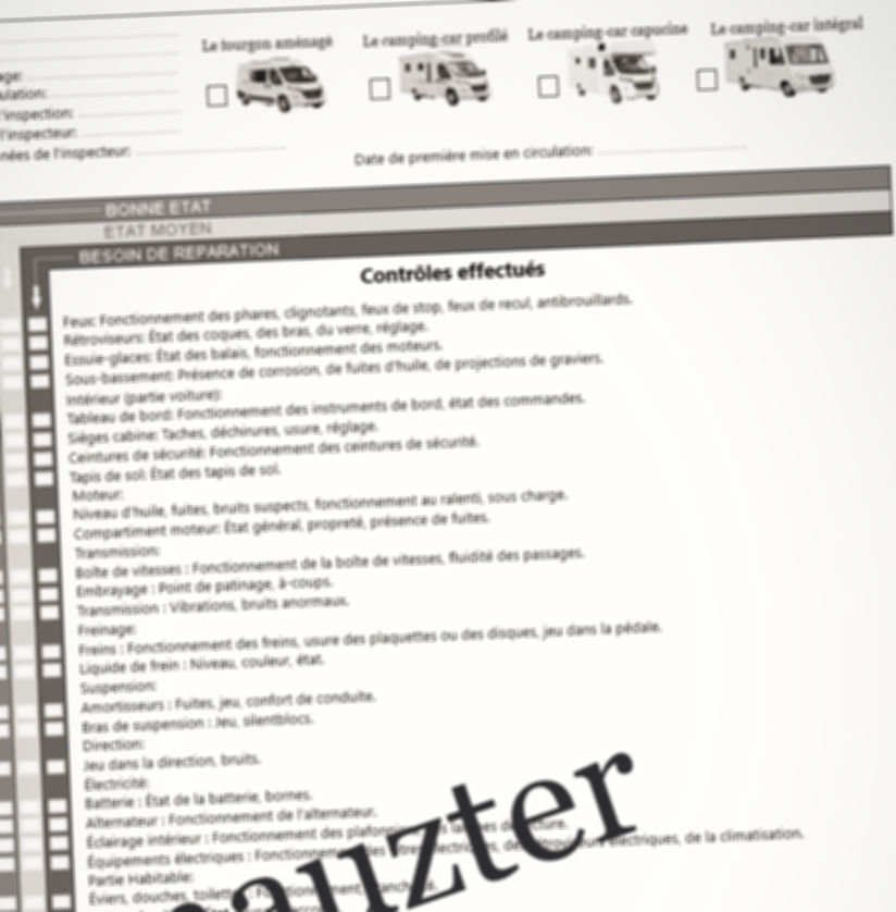 Miniature : Check-up du camping-car capucine