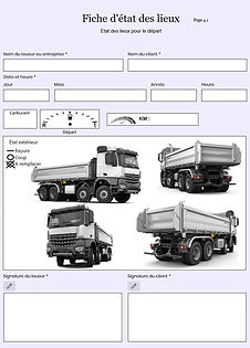 état des lieux camion benne 4 essieux
