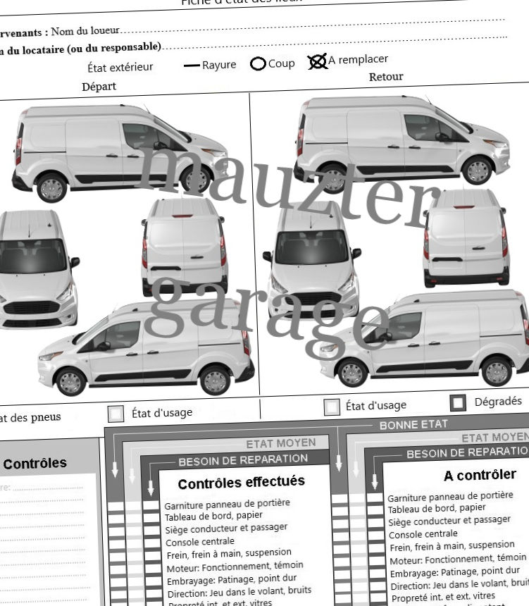 État des lieux petit utilitaire 15.1