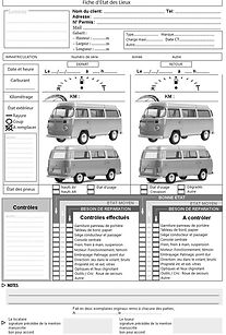 Fiche pour location volkswagen transporter bus