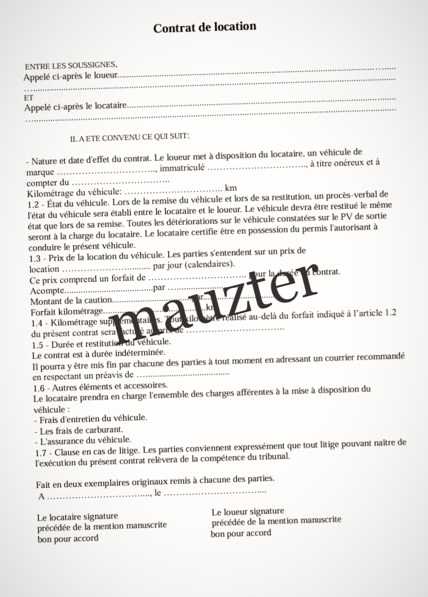 Miniature : Fiches d'état des lieux avec photos VL SUV..