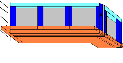 Casquette en placo,visser la planche par-dessus, fermer la cloison, jointé.