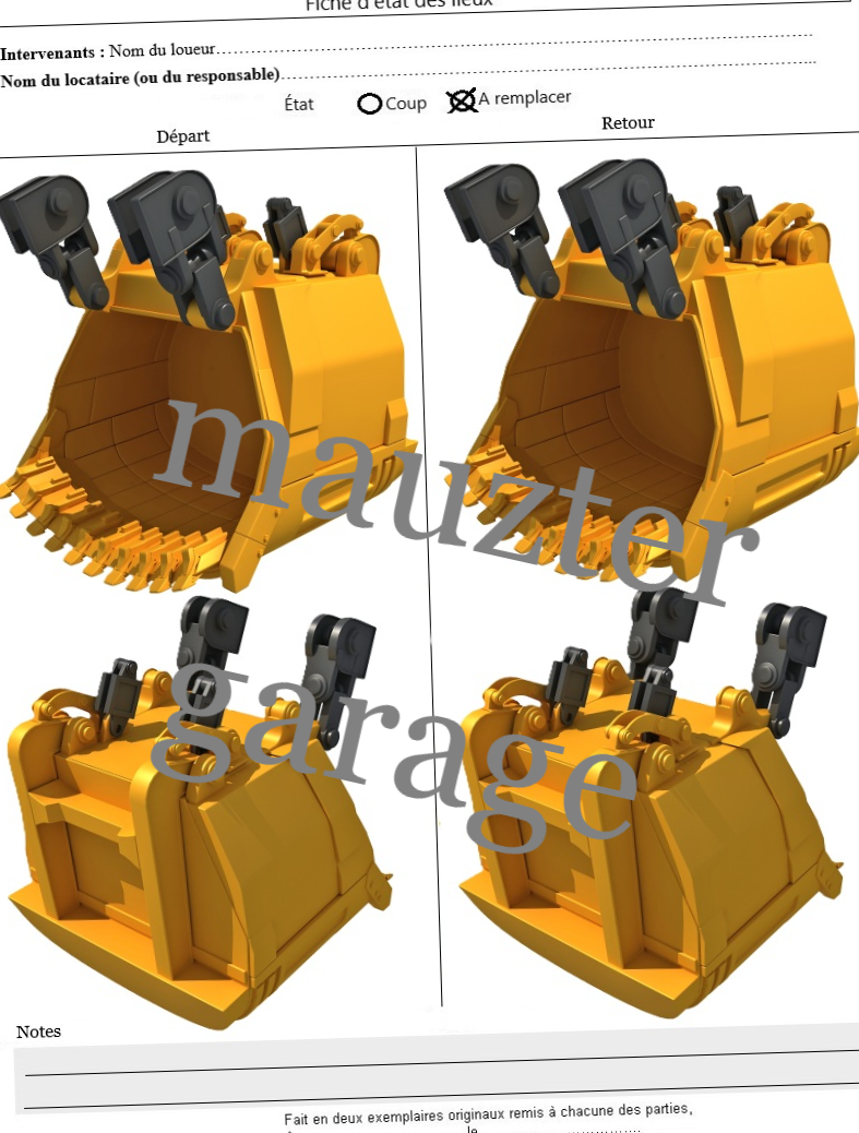 État des lieux d'un godet 15.4