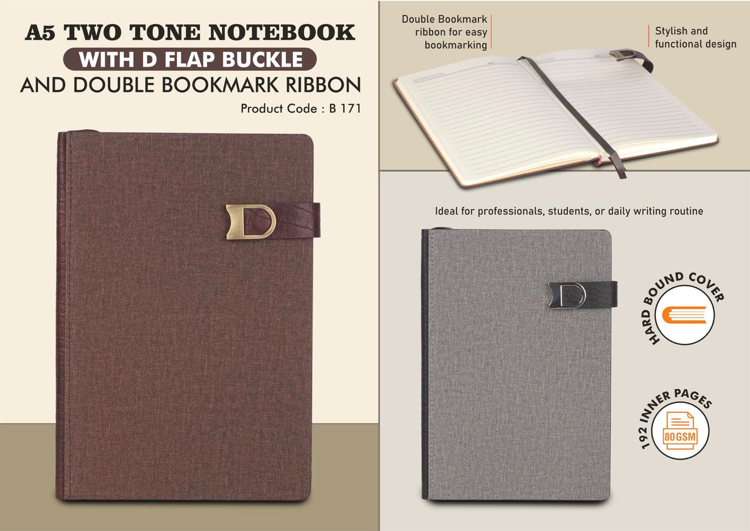 PP-B171 / A5 Two Tone Notebook