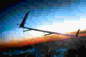 facebook solar drone in flight