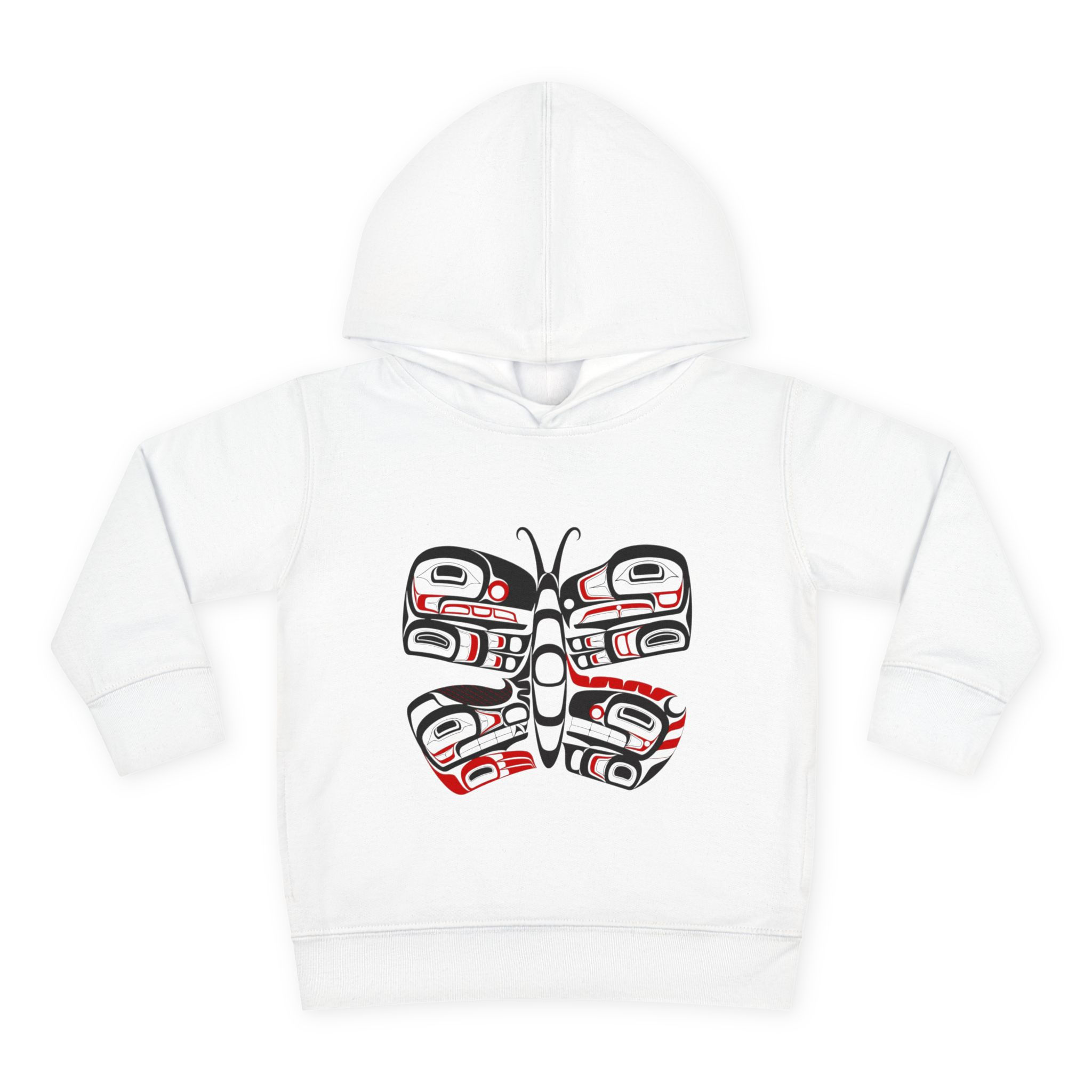Toddler Hoodie with Indigenous-Style Butterfly Graphic
