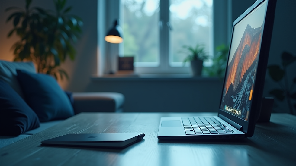 Vista frontal de computadora con plataforma de capacitación en línea abierta
