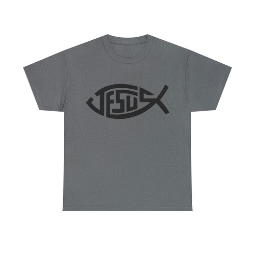 Clique Baits - Jesus - Fish T-Shirt (Black Lettering) - Image 14