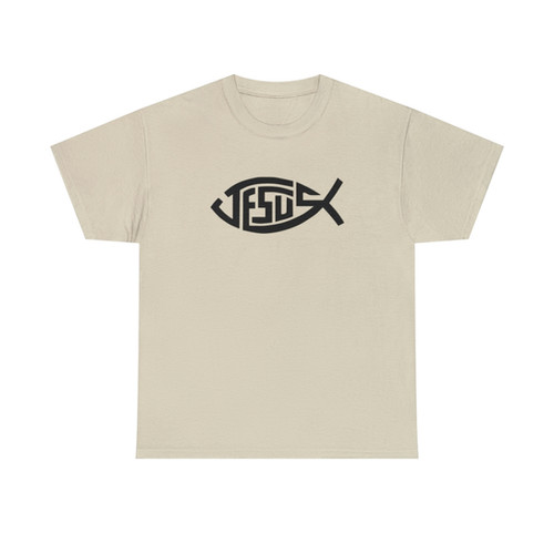 Clique Baits - Jesus - Fish T-Shirt (Black Lettering) - Image 4