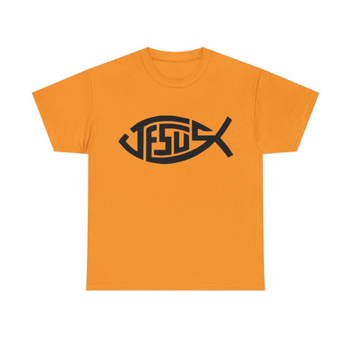 Clique Baits - Jesus - Fish T-Shirt (Black Lettering) - Image 7