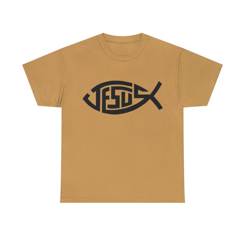 Clique Baits - Jesus - Fish T-Shirt (Black Lettering) - Image 9