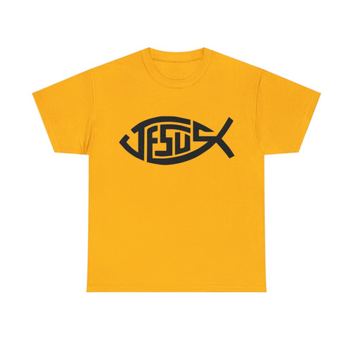 Clique Baits - Jesus - Fish T-Shirt (Black Lettering) - Image 8