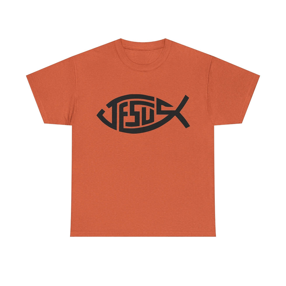 Thumbnail: Clique Baits - Jesus - Fish T-Shirt (Black Lettering)