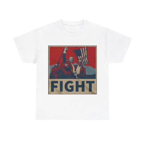 TRUMP FIGHT POSTER STYLE T-SHIRT - Image 2