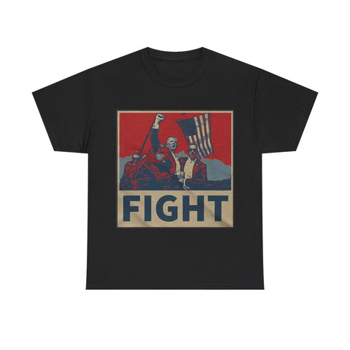TRUMP FIGHT POSTER STYLE T-SHIRT - Image 4