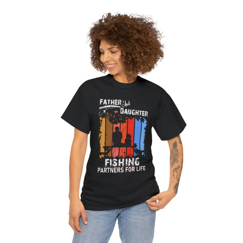 Father & Daughter - Fishing Partners For Life Tee - Image 3