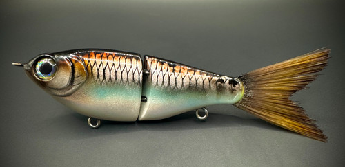 CUSTOM PAINTED SWIMBAIT | ROSE GOLD MINNOW FINESSE GLIDE BAIT - Image 2