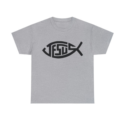 Clique Baits - Jesus - Fish T-Shirt (Black Lettering) - Image 6