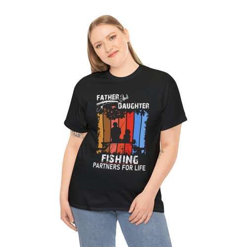 Father & Daughter - Fishing Partners For Life Tee - Image 4