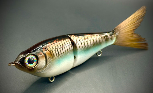 CUSTOM PAINTED SWIMBAIT | ROSE GOLD MINNOW FINESSE GLIDE BAIT - Image 3