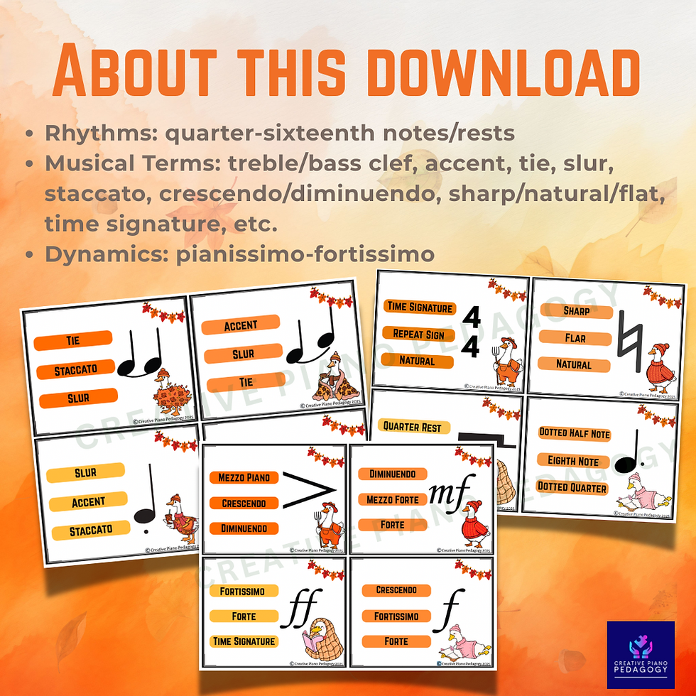 Thumbnail: Silly Goose Fall Musical Symbol Clip Card Game