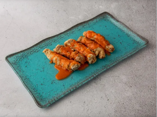 Tiras de pollo crunchy + salsa image