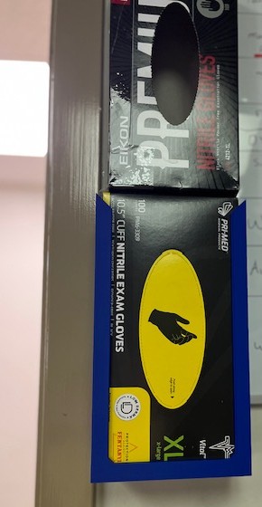 3D printed custom nitrile glove box holder