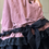 Thumbnail: Pink Corduroy/Eyelet Fluffy Ruffly Bowtie Short Bloomers! M/L