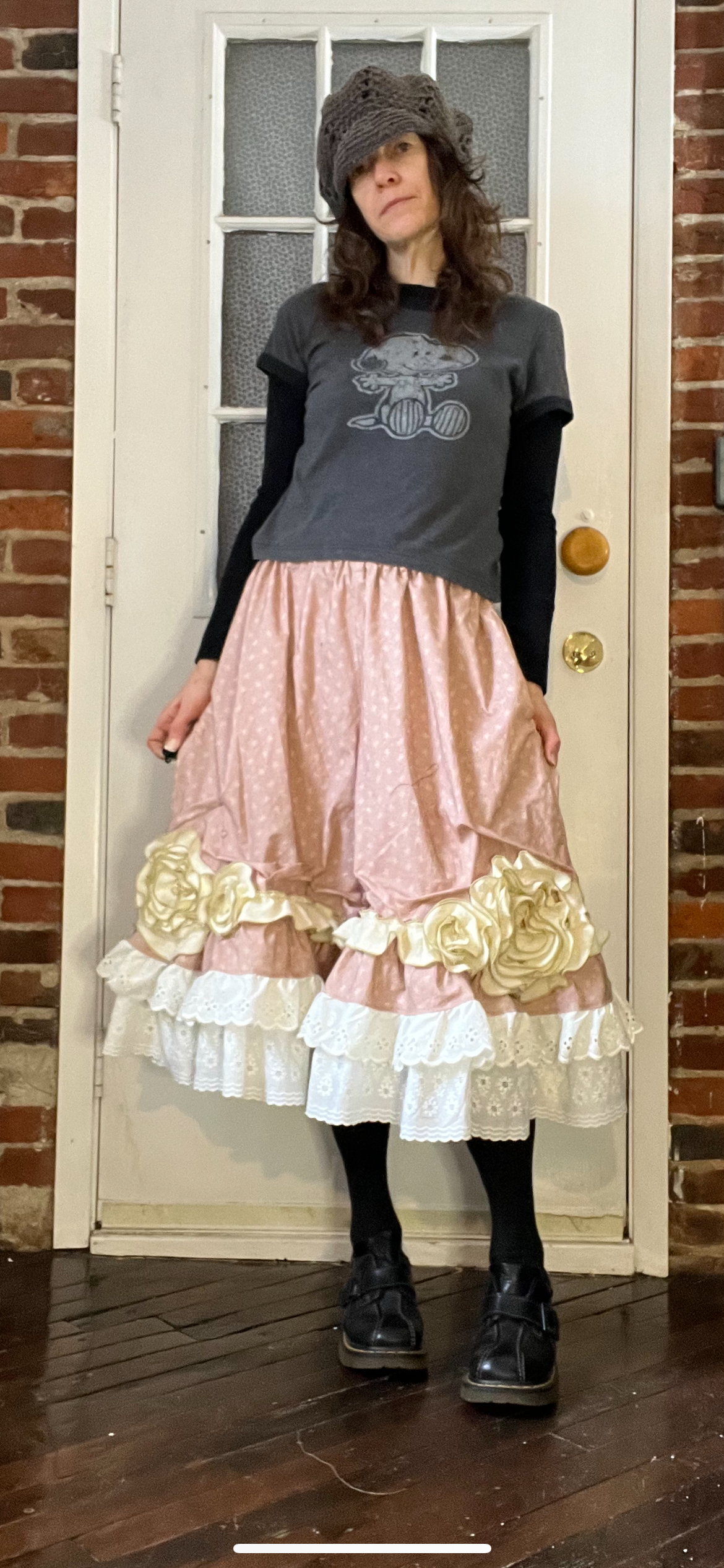 Pink Floral/Eyelet Fluffy Rose Flower Bloomers!! M/L